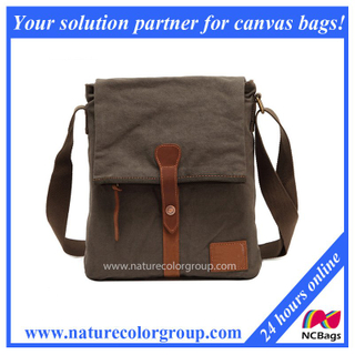 Men′s Casual Multifunction Canvas Shoulder Bag Cross Body Satchel Bag (MSB-027)