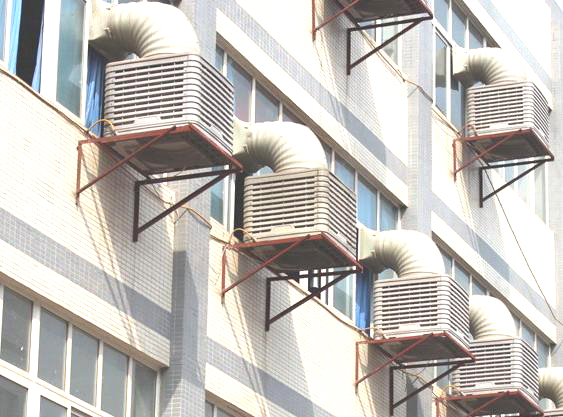 Evaporative Air cooler with upper outlet for poultry house