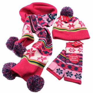 Knitted-beanie&scarf&glove-sets