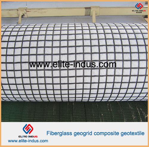 Geotextil compuesto de geomalla de fibra de vidrio