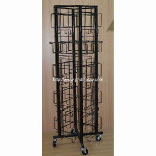 rolling wire pocket display rack(PHY2047)