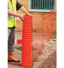 Orange PVC/plastic mesh temporary fencing