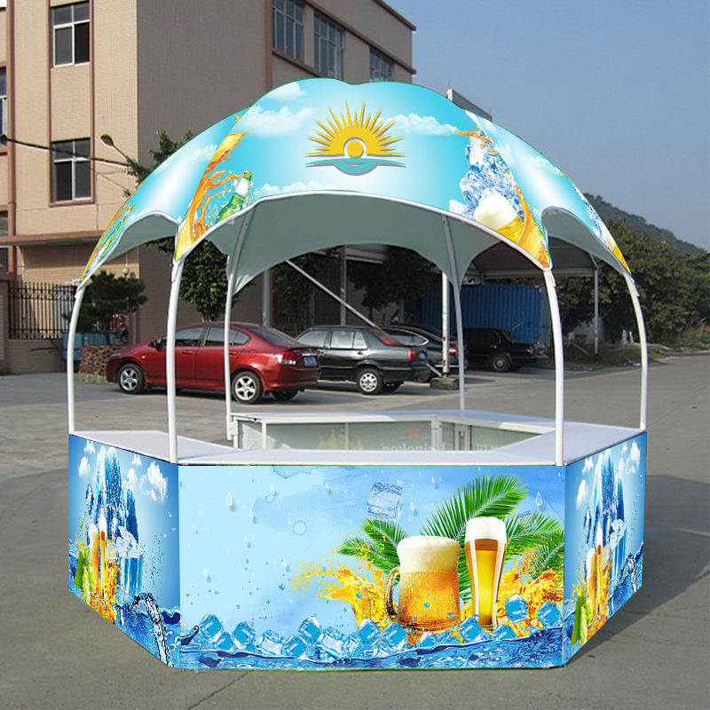 Custom Advertising Kiosk Booth Promotion Events Exhibition Booth 3x3 Tent Large Display Hexagonal Dome Tent
