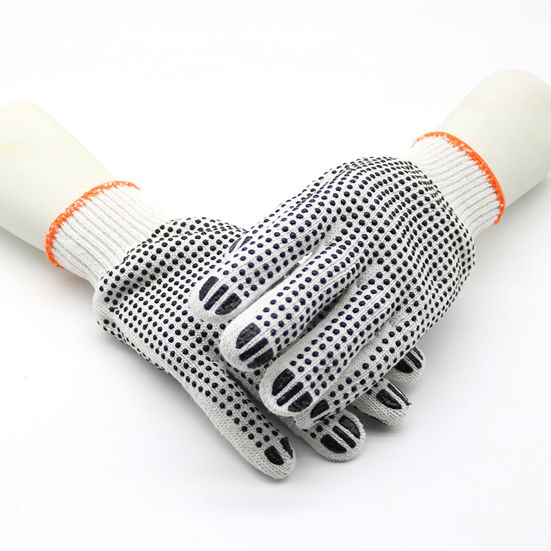 Anti Slip Double Sides PVC Dots Cotton Gloves