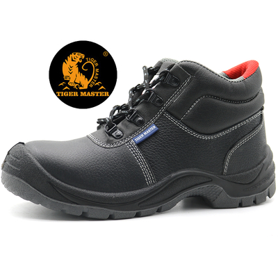 Tiger master anti impact puncture industrial safety shoes black