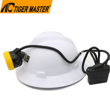 White V Guard Full Brim Safety Helmet with Mining Lamp