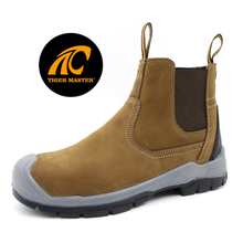 2024 Nubuck Leather Steel Toe Safety Shoes without Laces