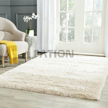 5'×8' Cozy Plain Shaggy Carpet Solid Area Rug