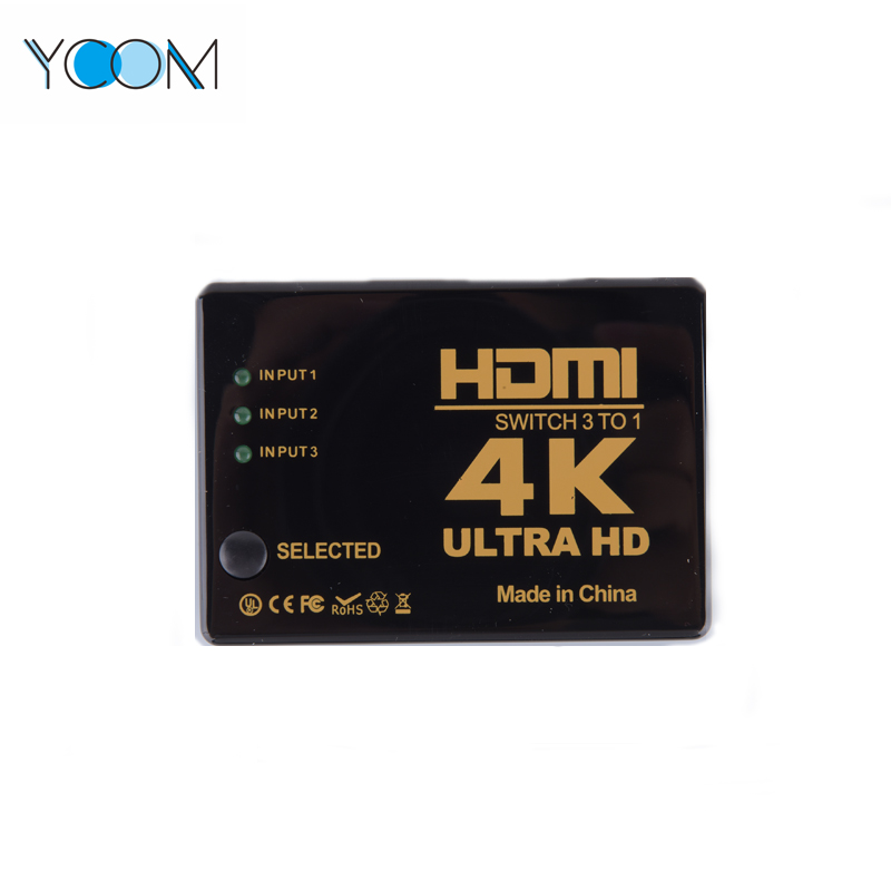 3 entradas 1 salida HDMI Switch Support 4K 3D