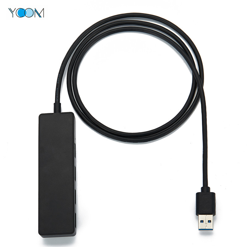 Cable de carga del concentrador USB de Shell de la aleación de aluminio 4Ports