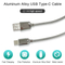 Cable de alta velocidad de aleación de aluminio USB tipo C