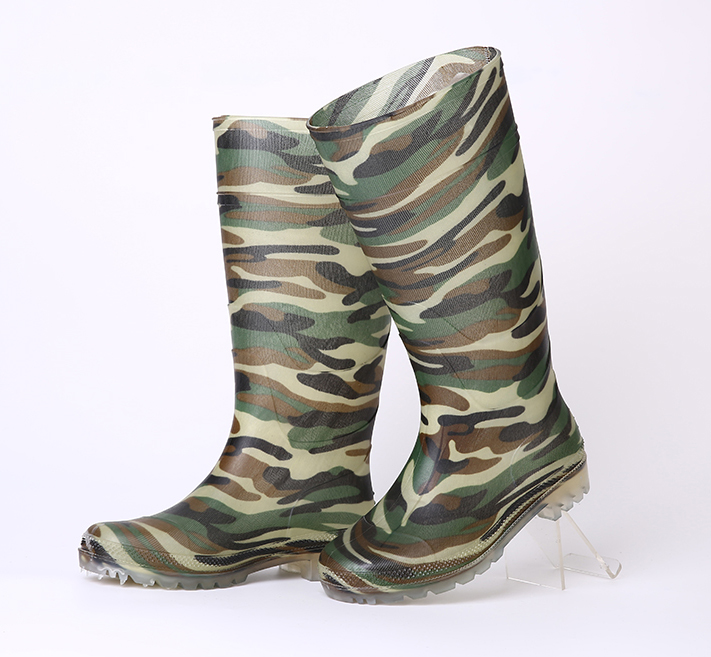 Non safety cheap Camouflage pvc rain boots