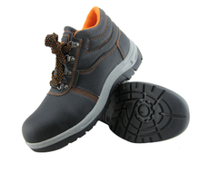 Embossed PU artificial leather safety shoes for work men