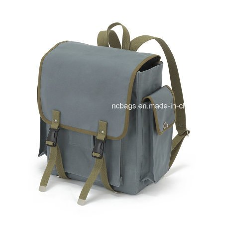 Fashion and Good Quality Canvas School Backpack for Student (SBB-046#)