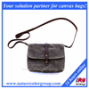 Small Waxed Canvas Purse with Crossbody Shoulder Strap
