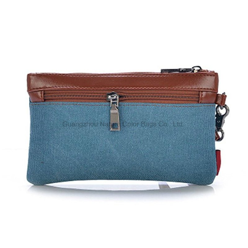 Leisure Fashion Canvas Clutch Bag for Money or Cellphone