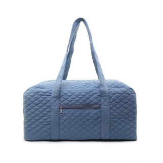 SP7086 Large quilted cotton Denim Gym Duffle Bag for travel hiking