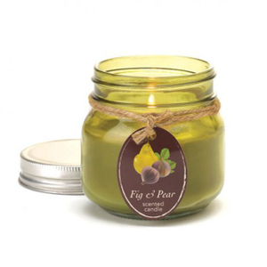 Mason Jar Candle Holder with Tag