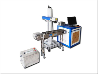 Máquina de la marca del laser de la fibra de las bandas transportadoras para la pluma