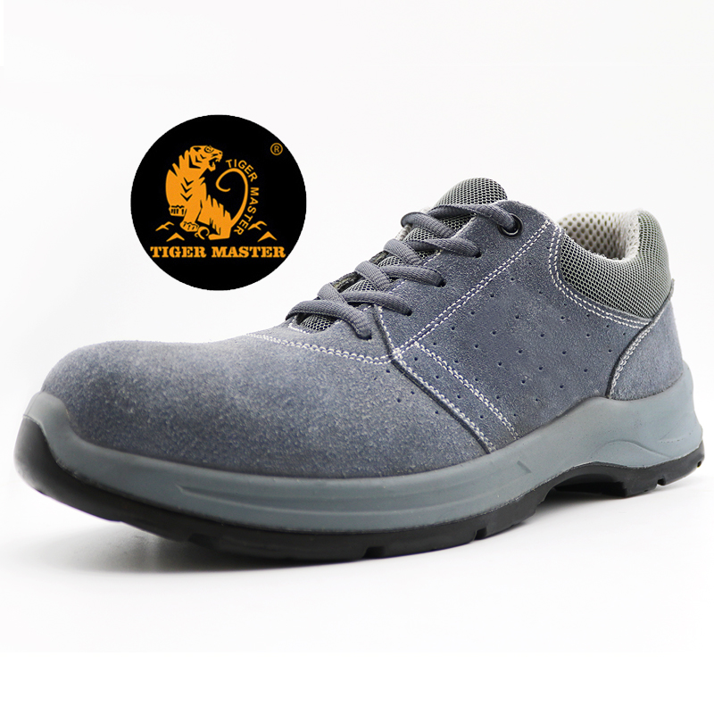 2021 New Anti Slip Suede Leather Sport Safety Shoes Steel Toe