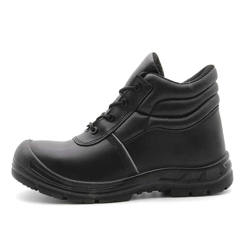 Non-slip Anti Puncture Black Safety Shoes Composite Toe