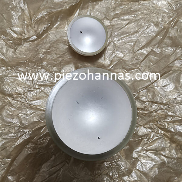 Hemisferio de cerámica piezoeléctrica de material Pzt para sensores de fuerza piezoeléctricos