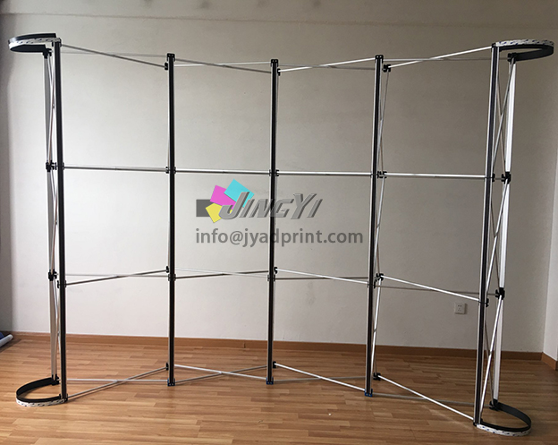 Arc PVC POP up Backdrop Display Banner +2 Spotlights + Plastic Trolley Podium (with full color printing your design)