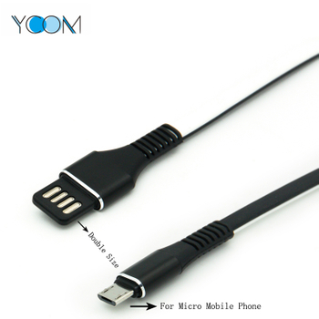 Double Sided USB Charging + Data Cable for Micro