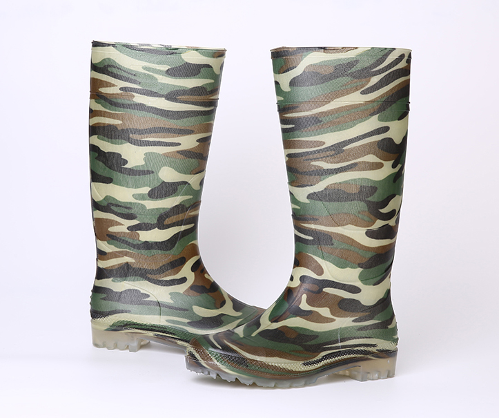 Non safety cheap Camouflage pvc rain boots