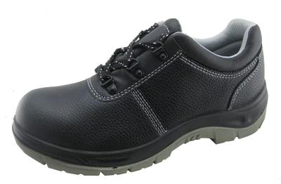 China Genuine leather PU injection construction worker safety shoes ...