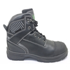 ENS014 High ankle black leather safety boot steel toe