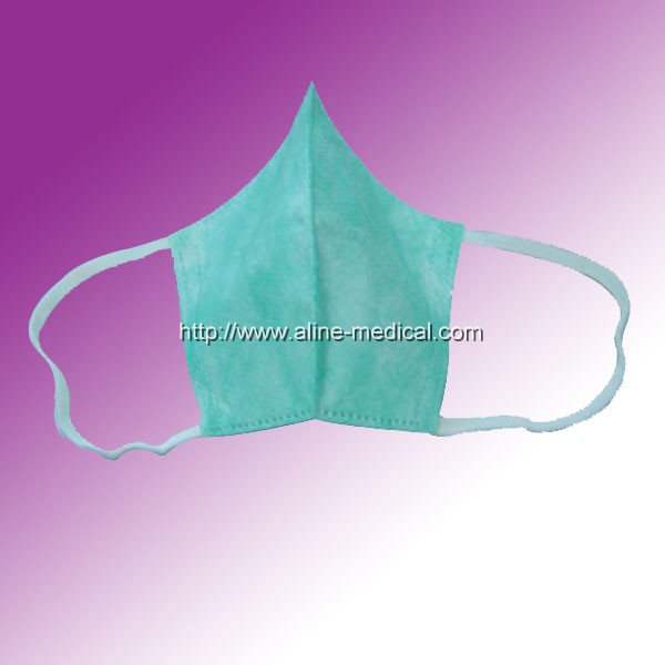 Cone type mask with non-woven elastic loop