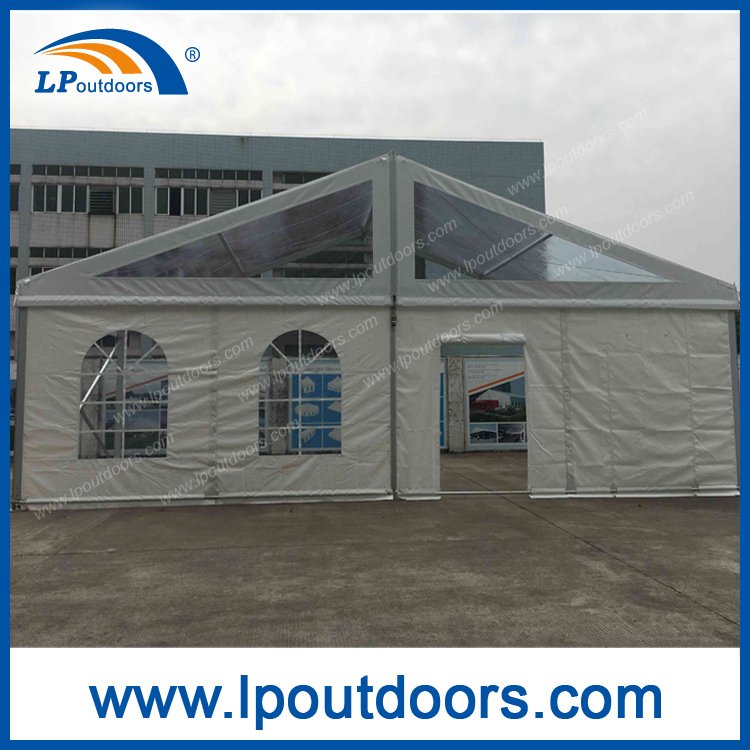 10m 透明 PVC 顶盖选框派对帐篷，适合婚礼活动