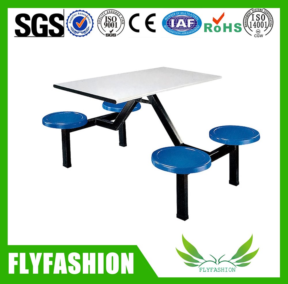 Modern school canteen dining hall tables and chairs for 4 people (DT-04)