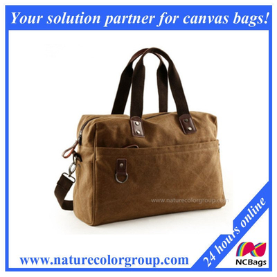 Durable Canvas Travel Handbag Shoulder Bag Sport Bag