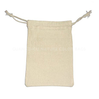 SMB-001 Cotton canvas small Storage bag coin bag with Drawstrings 