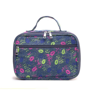 SP7084 New style printed denim cosmetic bag toiletry bag for traveling