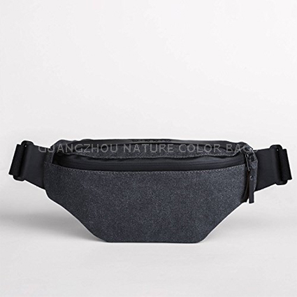 HPS-014 Outdoor Canvas Hip pack Belt bag with leather 