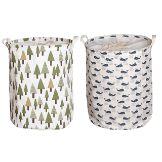 Foldable cotton Linen Washing Clothes Laundry Basket Sorter Bag Hamper