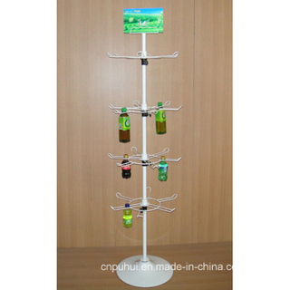 Metal Wire Floor Standing Bottles Rack (PHY1024F)