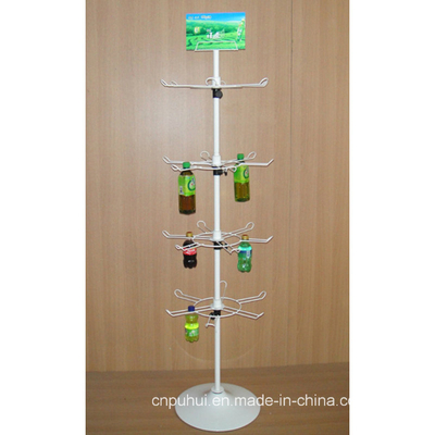 Metal Wire Floor Standing Bottles Rack (PHY1024F)