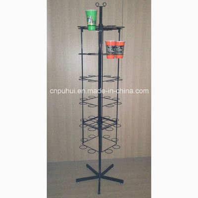 Free Standing Floor Plastic Cups Display (PHY2032)