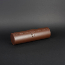 Wine Box Manufacturer Brown PU leather silicone wine bottle holder