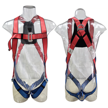 CE EN 361 Polyester Webbing Full Body Harness Safety Belt with Shock Absorber Lanyard