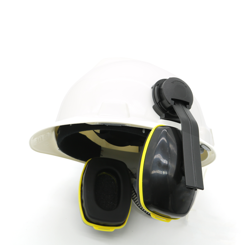 ABS shell soundproof hardhat safety ear muff