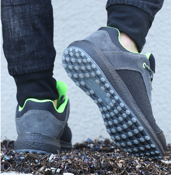 Oil Slip Resistant Pu Sole Sneaker Safety Shoes for Workers