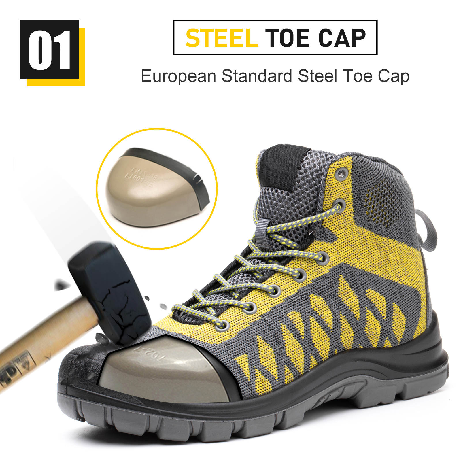 Steel Toe Anti Puncutre Breathable Safety Boots Sport