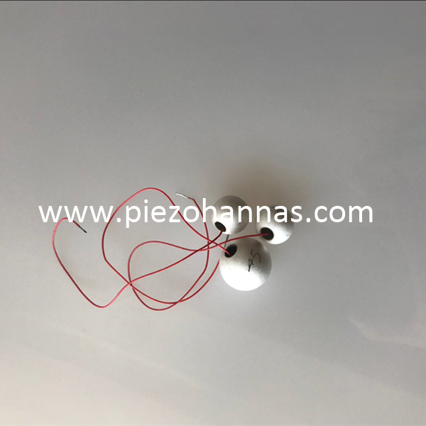 Transdutor piezoelétrico Pzt Materials Piezo Sphere Pzt para microfone subaquático