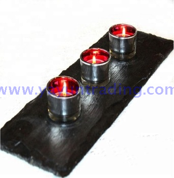 Crafts Natural Slate Candle Holder Can Match Candle jars and lids