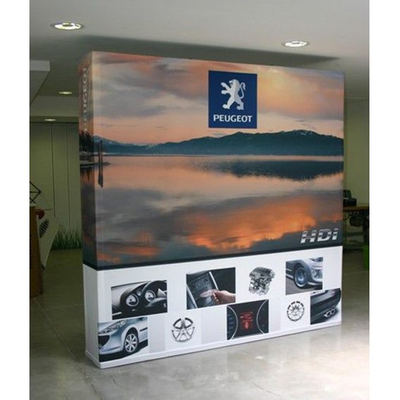 Print 8ft Fabric Popup Banner Display Stand Straight Tension Display Banner Custom Printed Stretch Polyester Banner